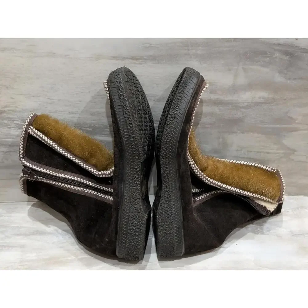 Vintage Ski Lounger Women's Winter Boots w/Faux Fur Lining & Suede Exterior Sz 7